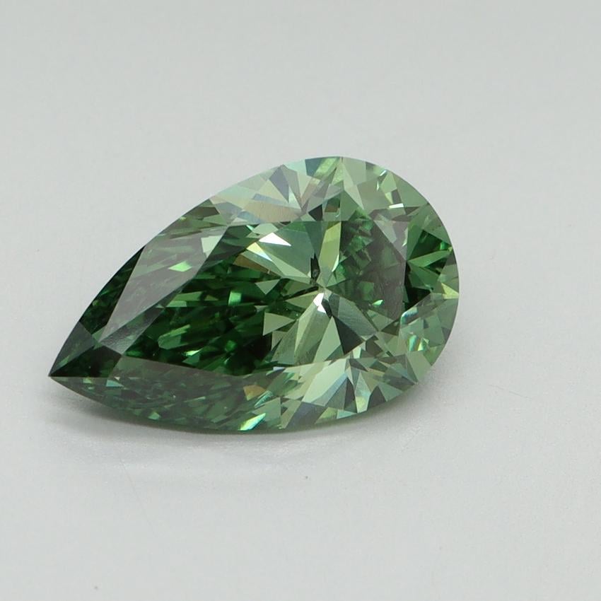 2.04 Ct. Fancy Vivid Pacific Green Pear Lab Grown Diamond