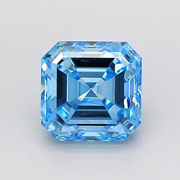 1.06 Ct. Fancy Vivid  Blue Asscher Lab Grown Diamond