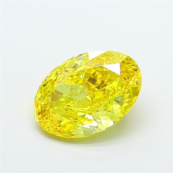 2.23 Ct. Fancy Vivid  Yellow Oval Lab Grown Diamond