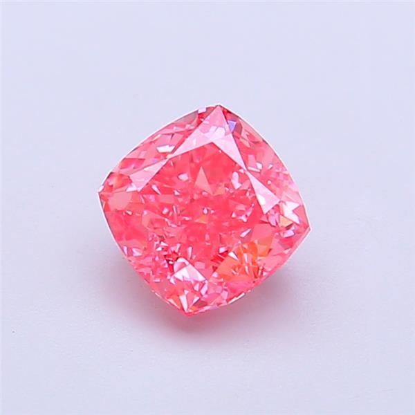 1.08 Ct. Fancy Vivid  Pink Cushion Lab Grown Diamond