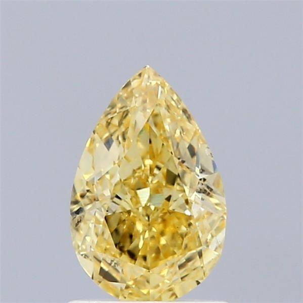 1.01 Ct. Fancy Vivid  Yellow Pear Lab Grown Diamond