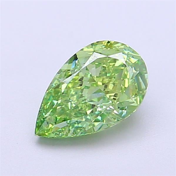 1.03 Ct. Fancy Vivid Green Pear Lab Grown Diamond