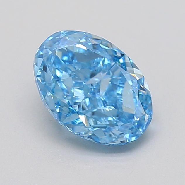 1.00 Ct. Fancy Vivid  Blue Oval Lab Grown Diamond