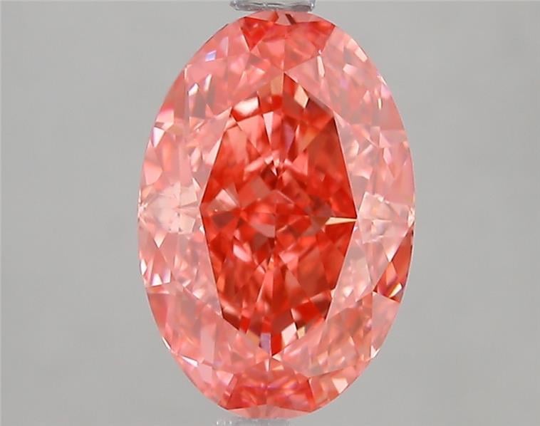 3.05 Ct. Fancy Vivid Pink Oval Lab Grown Diamond