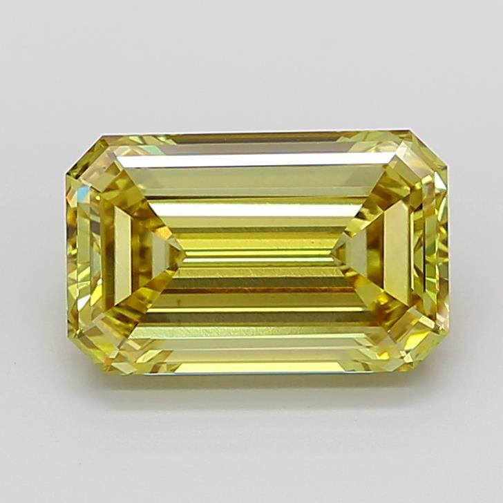 5.04 Ct. Fancy Yellow Emerald Lab Grown Diamond