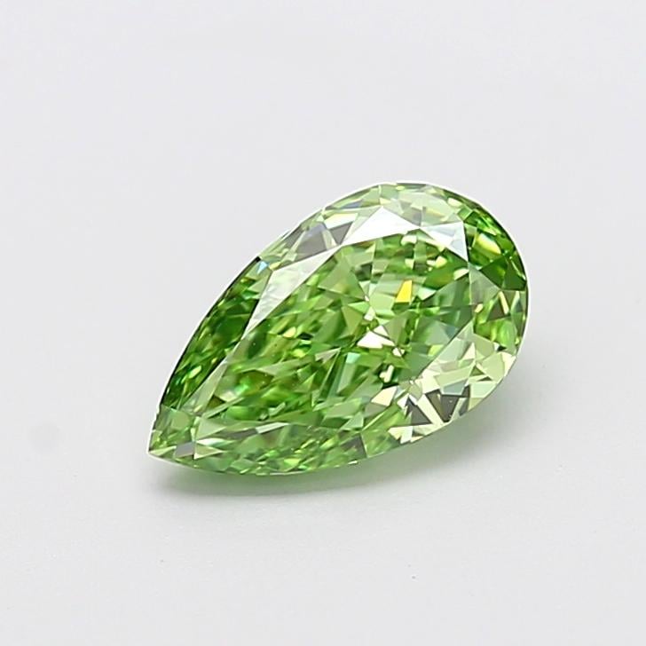 1.60 Ct. Fancy Vivid Green Pear Lab Grown Diamond