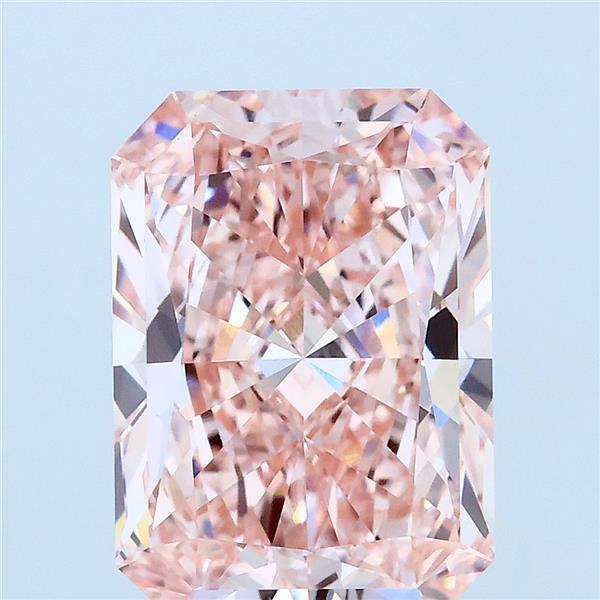 4.06 Ct. Fancy Pink Radiant Lab Grown Diamond