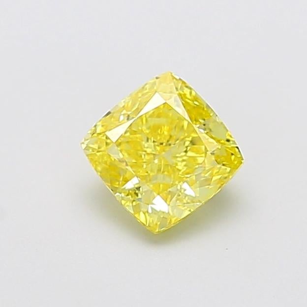 1.10 Ct. Fancy Vivid  Yellow Cushion Lab Grown Diamond
