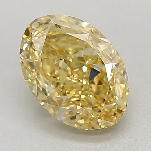 2.30 Ct. Fancy Vivid Yellow Oval Lab Grown Diamond