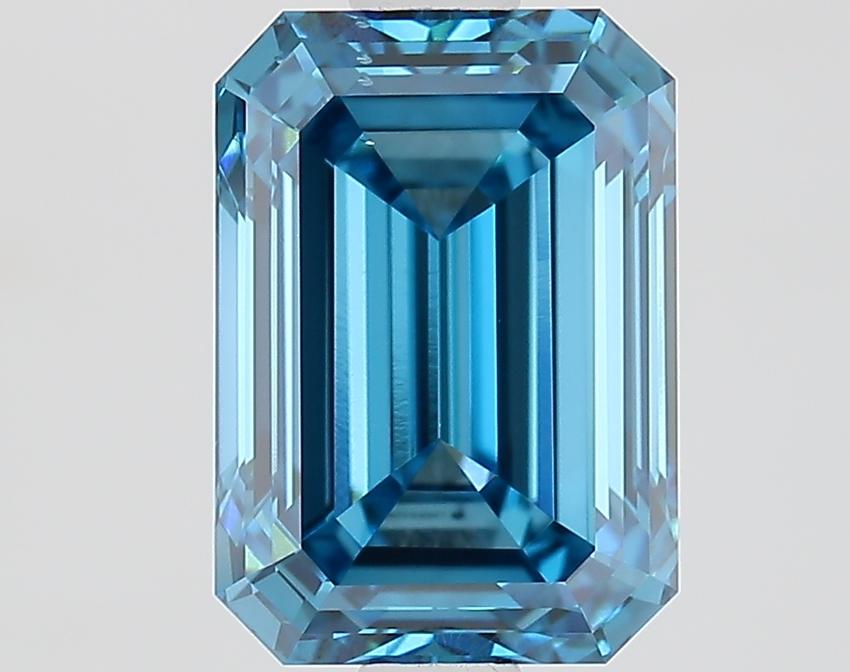 2.01 Ct. Fancy Vivid Blue Emerald Lab Grown Diamond