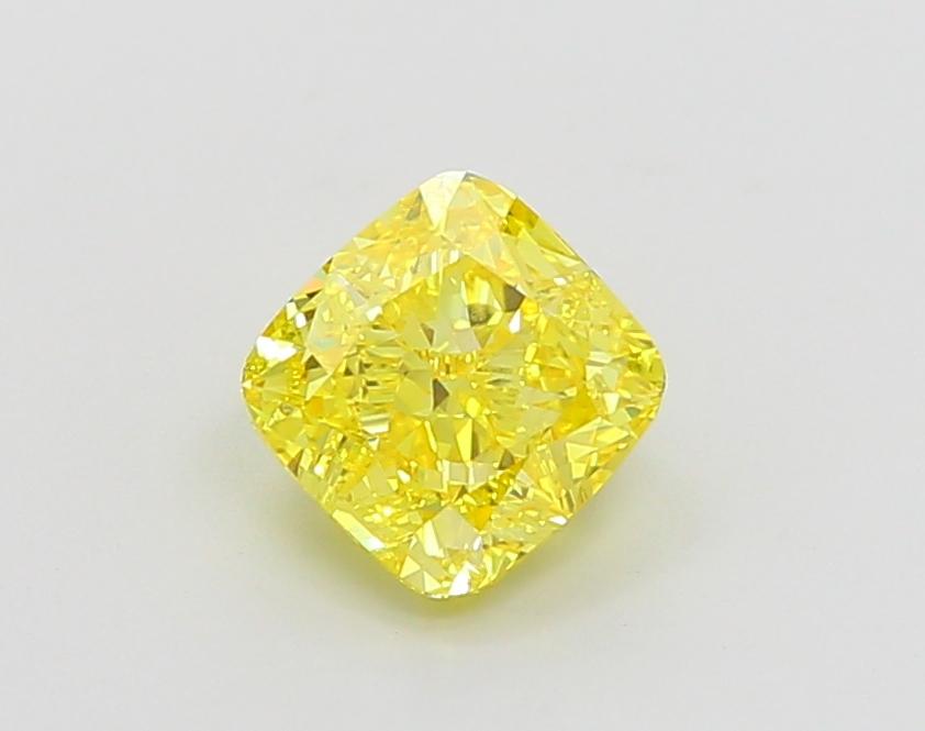 1.50 Ct. Fancy Vivid Yellow Cushion Lab Grown Diamond