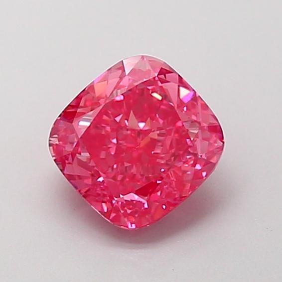 1.34 Ct. Fancy Vivid Pink Cushion Lab Grown Diamond
