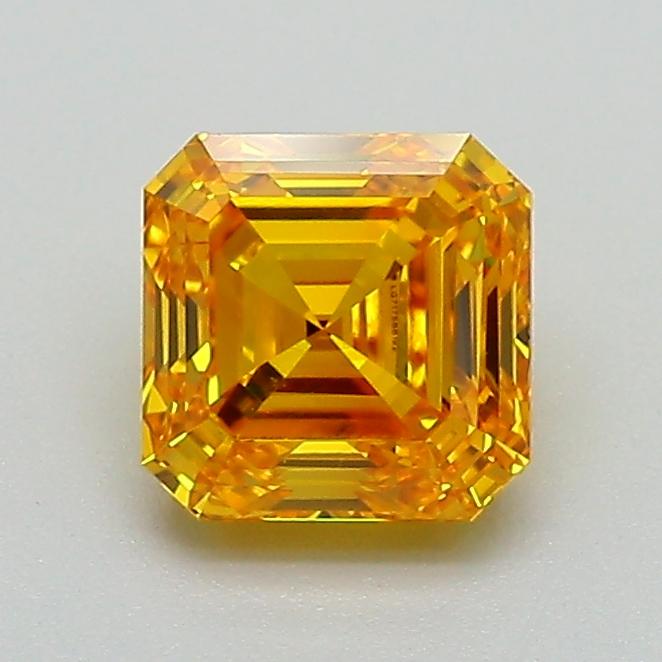 1.04 Ct. Fancy Vivid Yellow Asscher Lab Grown Diamond