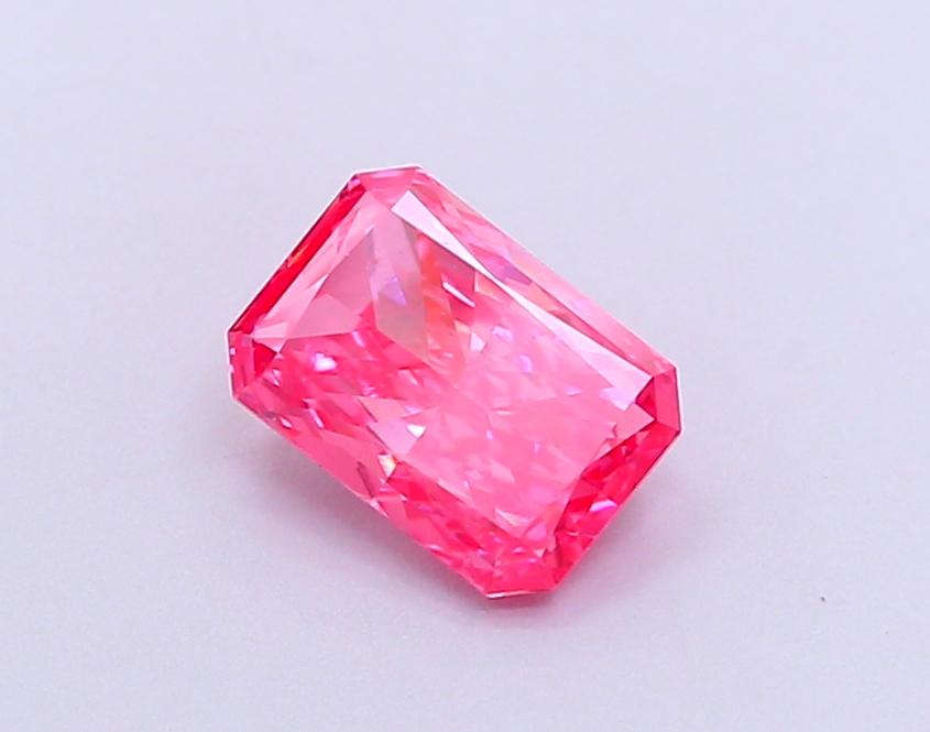 1.12 Ct. Fancy Vivid Pink Radiant Lab Grown Diamond