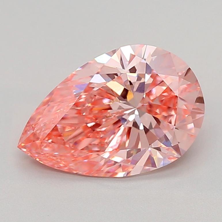 3.08 Ct. Fancy Vivid  Pink Pear Lab Grown Diamond