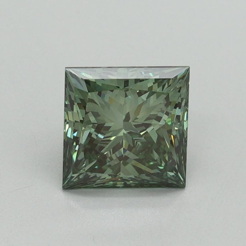 1.31 Ct. Fancy Vivid Pacific Green Princess Lab Grown Diamond