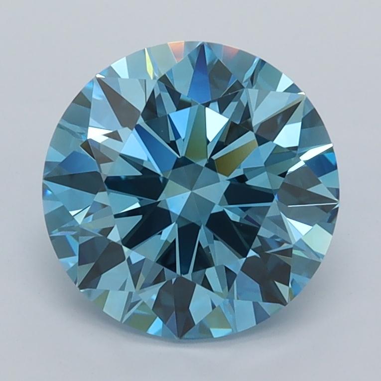 1.99 Ct. Fancy Vivid  Blue Round Lab Grown Diamond