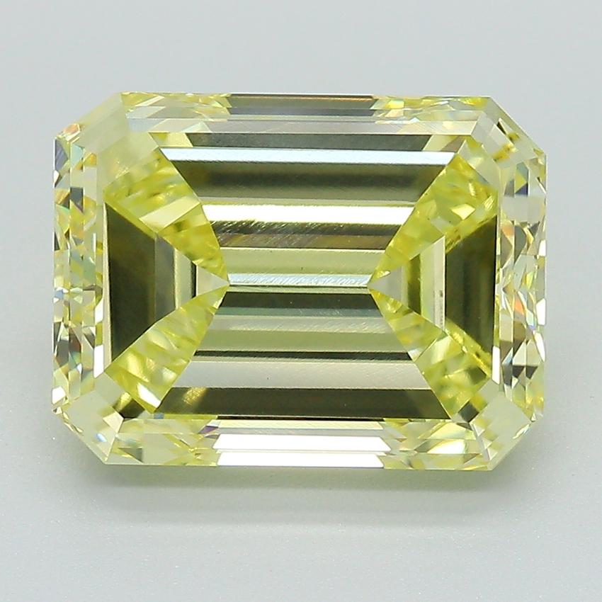 5.89 Ct. Fancy Intense  Yellow Emerald Lab Grown Diamond