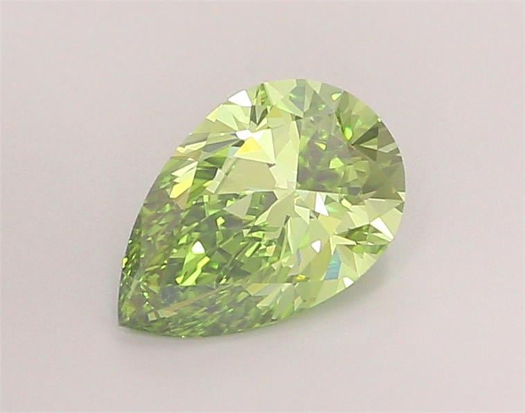 1.44 Ct. Fancy Vivid  Green Pear Lab Grown Diamond
