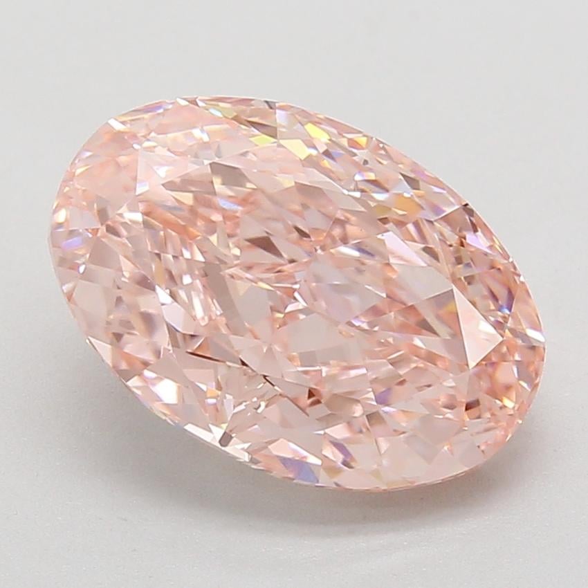 5.08 Ct. Fancy Vivid Pink Oval Lab Grown Diamond