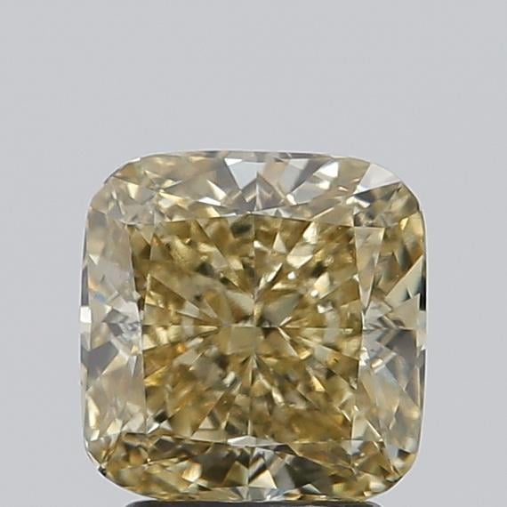 2.55 Ct. Fancy  Yellow Cushion Lab Grown Diamond