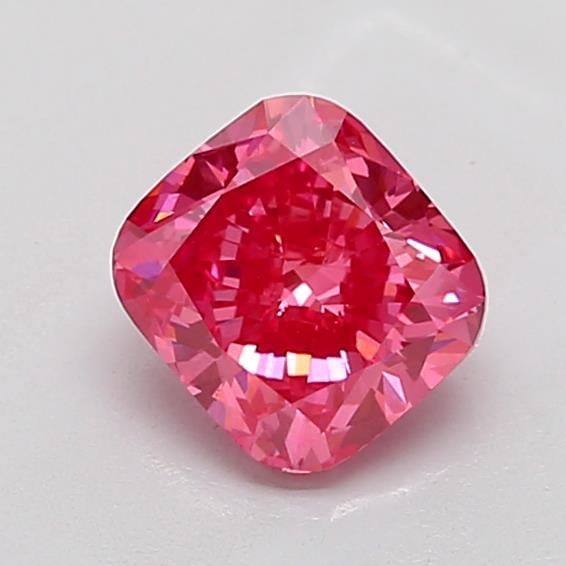 1.51 Ct. Fancy Vivid Pink Cushion Lab Grown Diamond