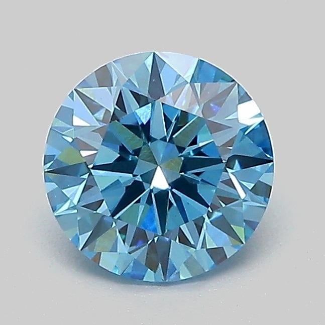 1.04 Ct. Fancy Vivid  Blue Round Lab Grown Diamond
