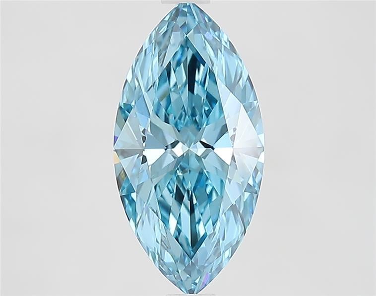 2.03 Ct. Fancy Vivid Blue Marquise Lab Grown Diamond
