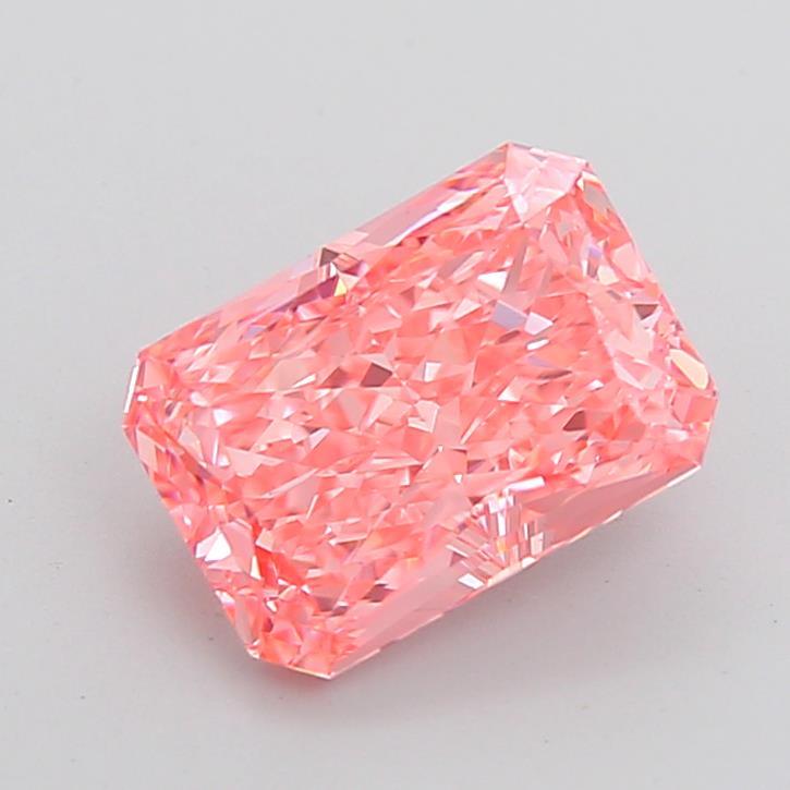 4.17 Ct. Fancy Vivid Pink Radiant Lab Grown Diamond