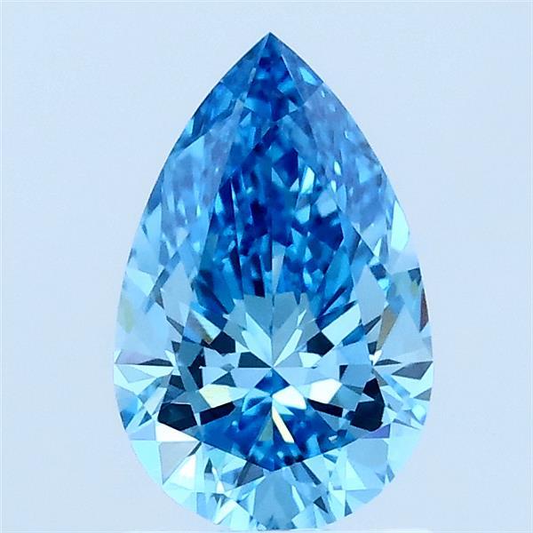 1.01 Ct. Fancy Vivid Blue Pear Lab Grown Diamond