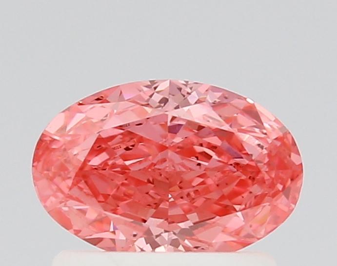 0.75 Ct. Fancy Vivid Pink Oval Lab Grown Diamond