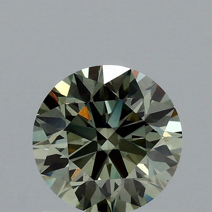 1.10 Ct. Fancy Vivid Green Round Lab Grown Diamond