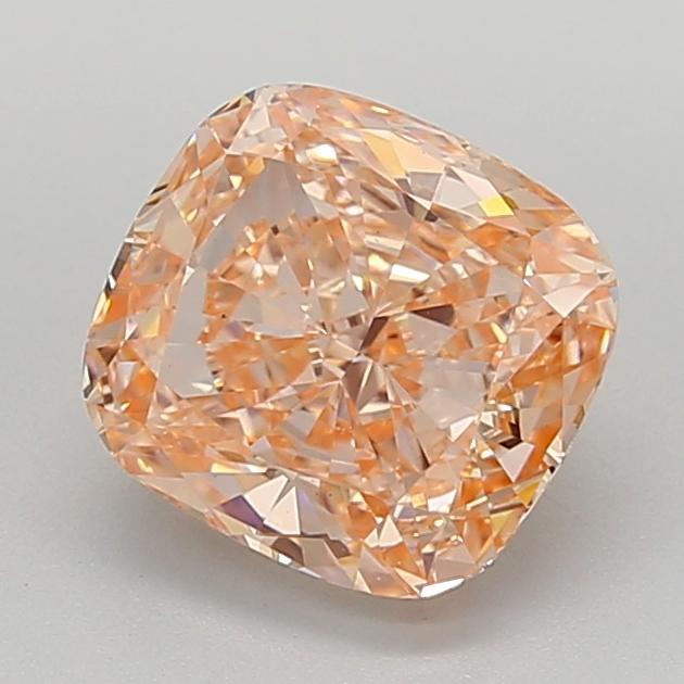 2.70 Ct. Fancy Intense  Orange Cushion Lab Grown Diamond