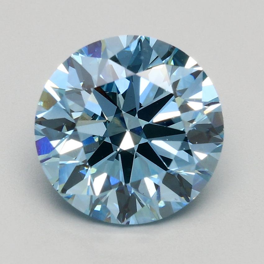 2.02 Ct. Fancy Intense Blue Round Lab Grown Diamond