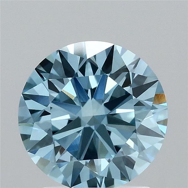 2.02 Ct. Fancy Vivid Blue Round Lab Grown Diamond