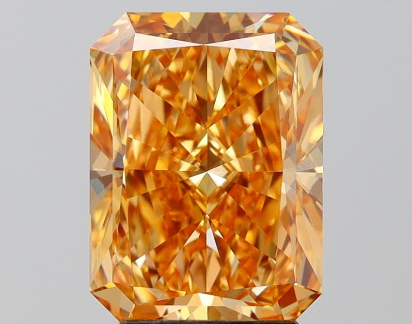 3.80 Ct. Fancy Vivid Orangy Yellow Radiant Lab Grown Diamond
