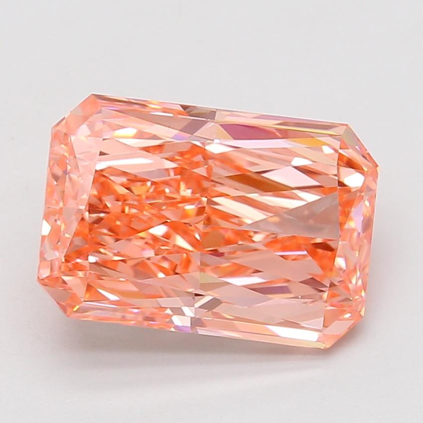 5.08 Ct. Fancy Vivid Pink Radiant Lab Grown Diamond