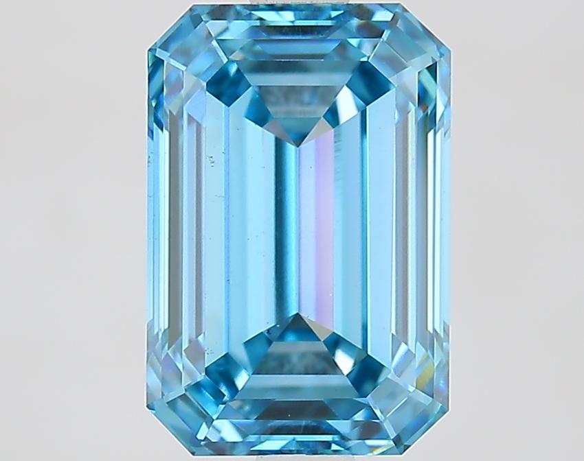 2.63 Ct. Fancy Vivid Blue Emerald Lab Grown Diamond