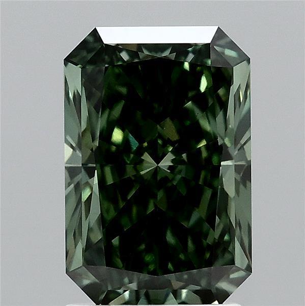 2.14 Ct. Fancy Vivid  Green Radiant Lab Grown Diamond