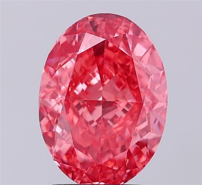 2.86 Ct. Fancy Vivid  Pink Oval Lab Grown Diamond