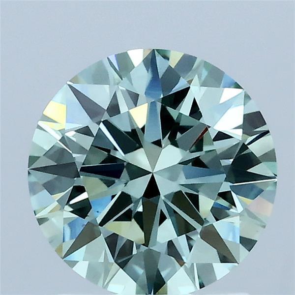 1.60 Ct. Fancy Vivid Green Round Lab Grown Diamond