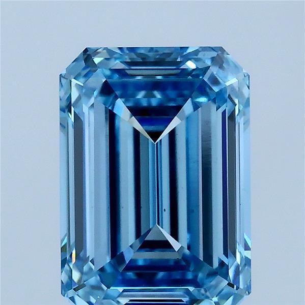 3.03 Ct. Fancy Vivid Blue Emerald Lab Grown Diamond