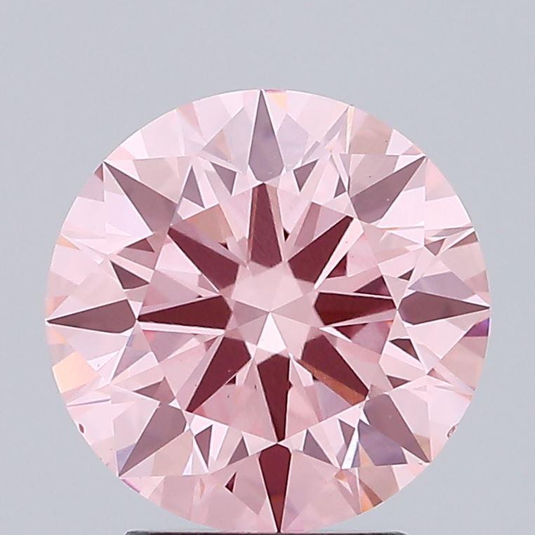 2.81 Ct. Fancy Intense Pink Round Lab Grown Diamond