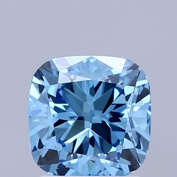 1.58 Ct. Fancy Vivid Blue Cushion Lab Grown Diamond