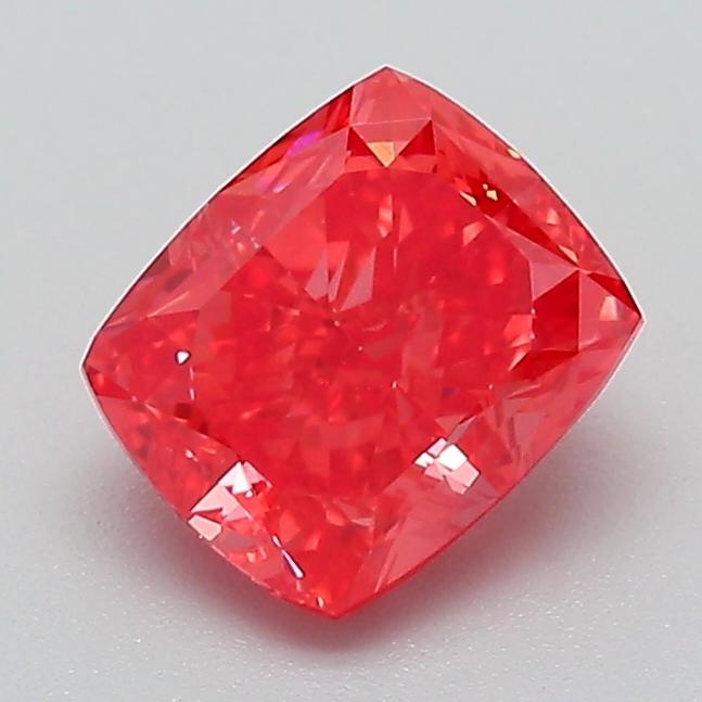 1.30 Ct. Fancy Vivid Pink Cushion Lab Grown Diamond