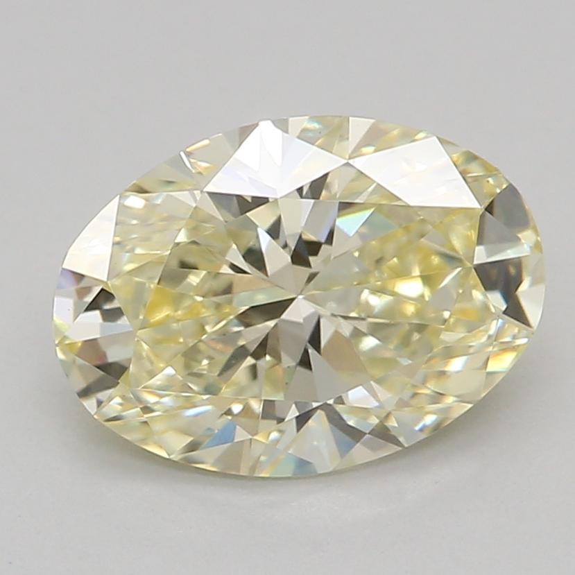 1.05 Ct. Fancy Light Yellow Oval Lab Grown Diamond