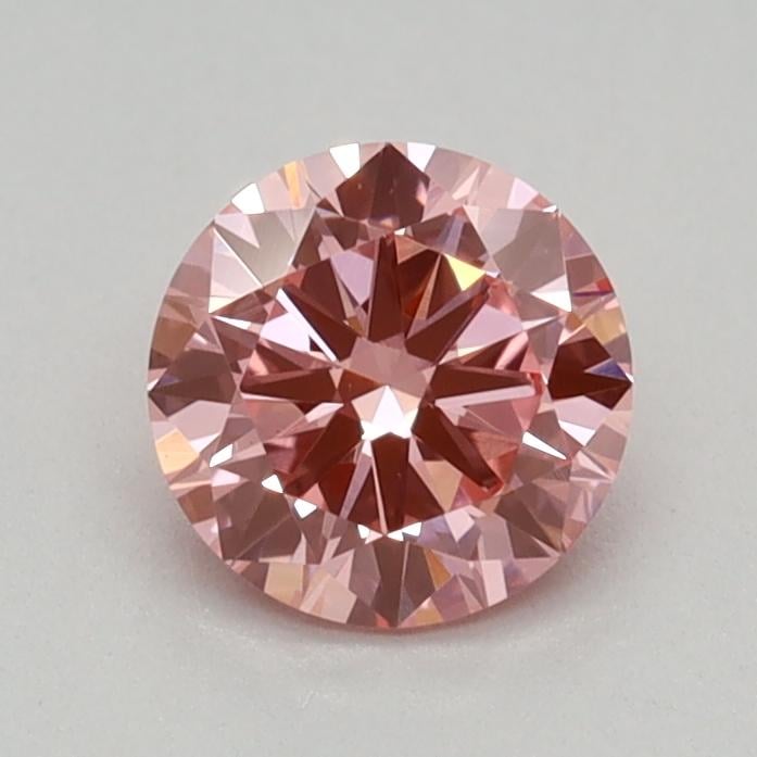 0.41 Ct. Fancy Vivid Pink Round Lab Grown Diamond