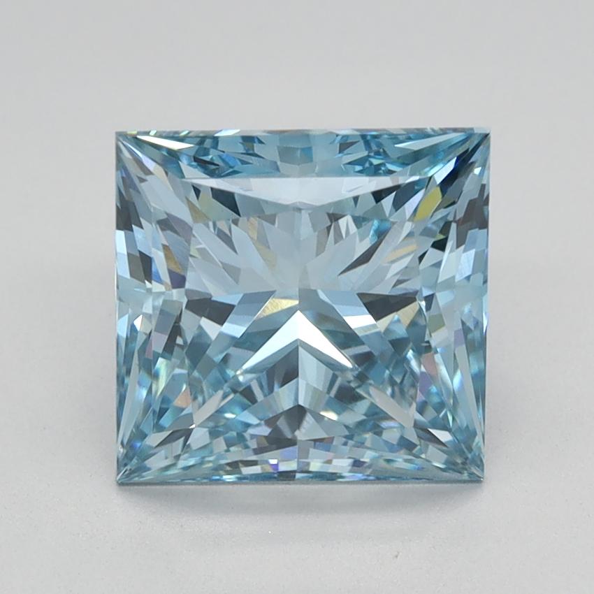2.55 Ct. Fancy Vivid Blue Princess Lab Grown Diamond
