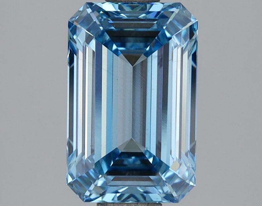 2.10 Ct. Fancy Vivid Blue Emerald Lab Grown Diamond