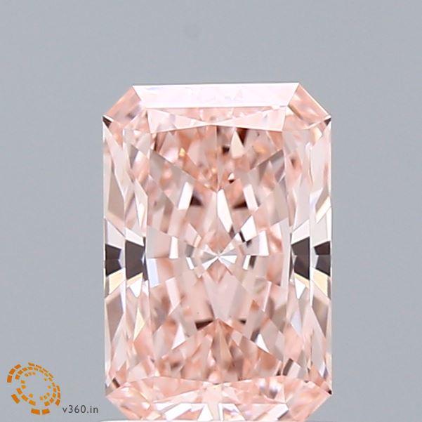 1.09 Ct. Fancy Intense Pink Radiant Lab Grown Diamond